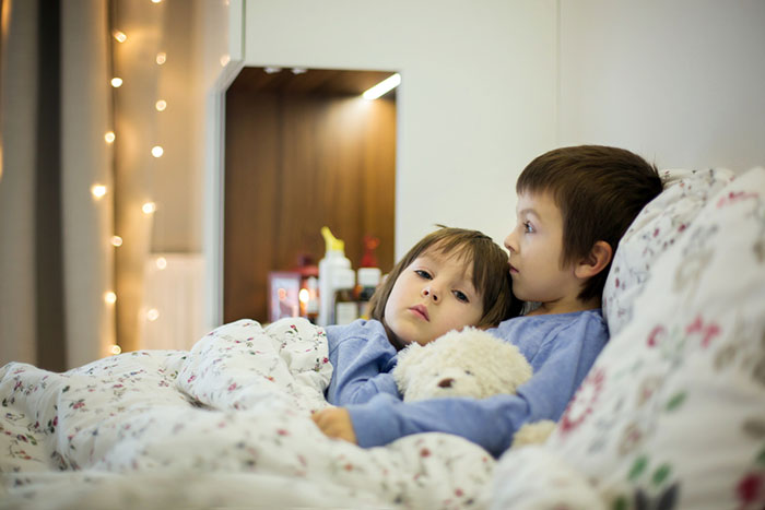 Weihnachten steht vor der Tür und die Kinder sind krank zu